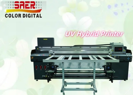 Venta de fábrica Impresora UV de 2 en 1 para papel y cama plana CMYKW Barniz