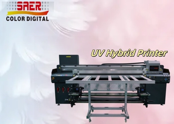 Impresora UV híbrida de cama plana de rodillo a rodillo para exteriores e interiores