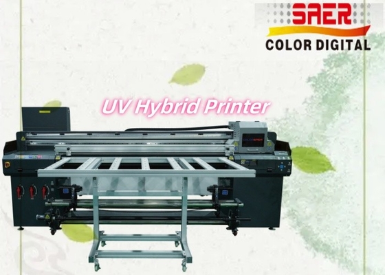 Impresora UV híbrida de cama plana de rodillo a rodillo para exteriores e interiores