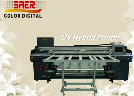 Impresora UV híbrida de alta resolución con piso plano y máquina de impresión UV de rodillo a rodillo