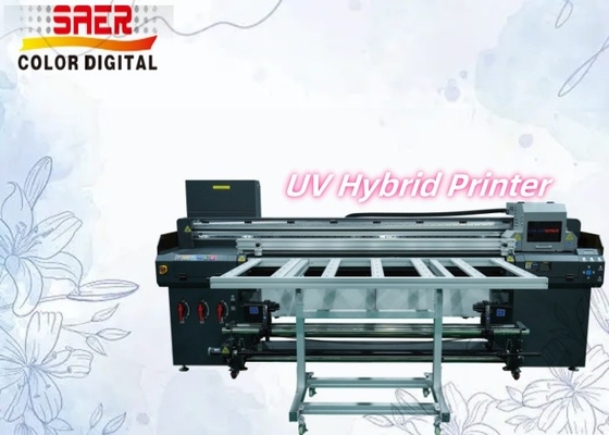 Impresora híbrida UV de 3 o 4 cabezas Impresora de inyección de tinta de gran formato de piso plano y máquina de impresión UV de rodillo a rodillo