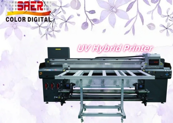 Impresora híbrida UV de 3 o 4 cabezas Impresora de inyección de tinta de gran formato de piso plano y máquina de impresión UV de rodillo a rodillo