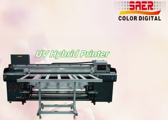 Impresora de inyección de tinta UV híbrida automática de alta velocidad con cama plana y rodillo a rodillo