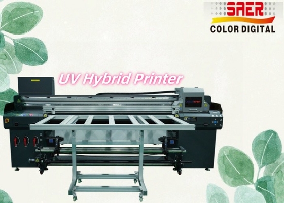 1Impresora híbrida UV para vidrio / papel tapiz / máquina de impresión UV cerámica