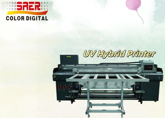 1Impresora híbrida UV para vidrio / papel tapiz / máquina de impresión UV cerámica