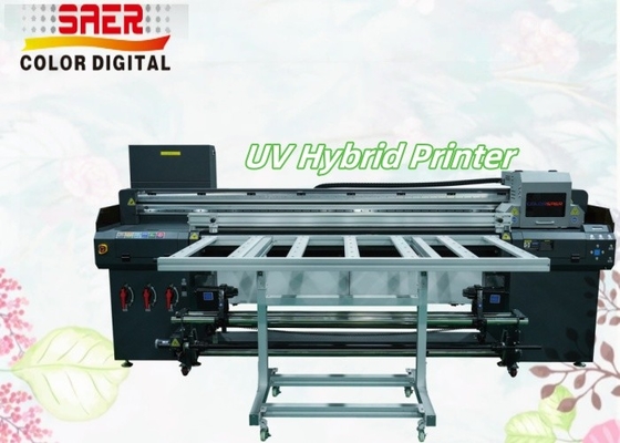 SAER UV Plotter Cabeza de impresión de alta resolución de gran formato de rollo a rollo y máquina de impresión híbrida UV de piso plano