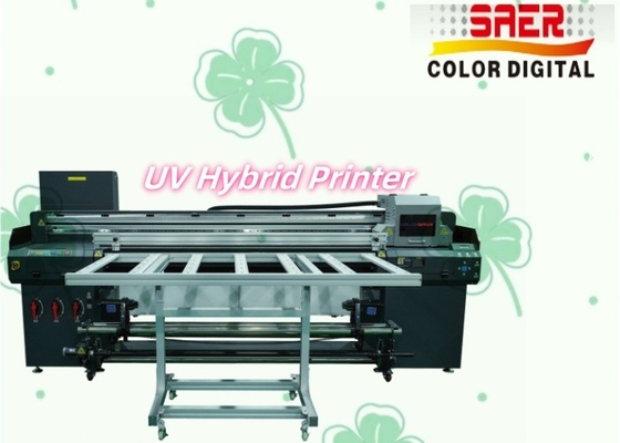 SAER UV Plotter Cabeza de impresión de alta resolución de gran formato de rollo a rollo y máquina de impresión híbrida UV de piso plano
