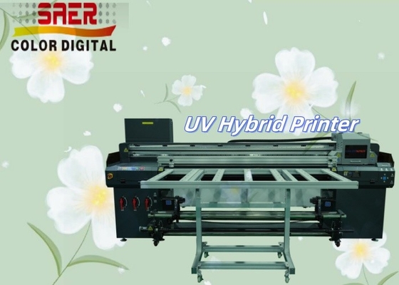 Flatbed y Roll To Roll UV híbrido todo en una impresora máquina de impresión multicolor UV