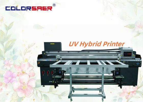 Máquina de impresión UV digital de 6 pies con plano de alta resolución y trazador híbrido UV de rollo a rollo