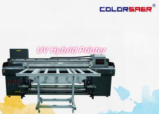 Máquina de impresión UV digital de 6 pies con plano de alta resolución y trazador híbrido UV de rollo a rollo