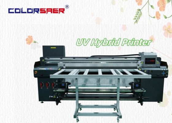 Venta directa de la fábrica de Shanghai 2400 dpi UV Plotter Impresora híbrida UV de cama plana y rollo a rollo