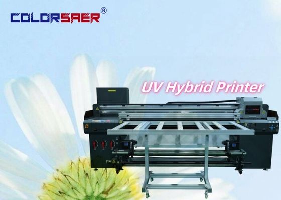 China Fábrica de buena calidad Impresora UV de piso plano y rodillo a rodillo Impresora híbrida UV
