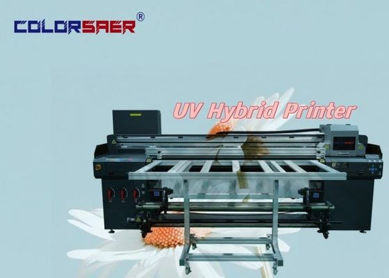 China Fábrica de buena calidad Impresora UV de piso plano y rodillo a rodillo Impresora híbrida UV