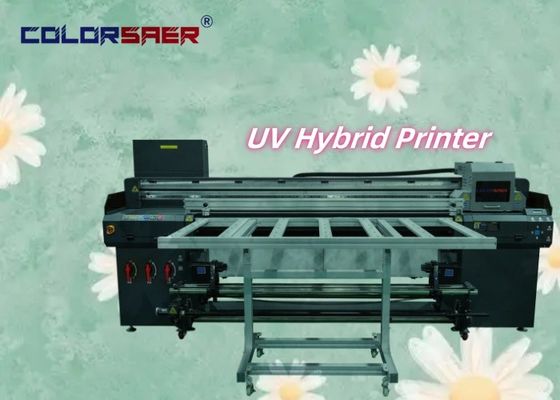 Impresora UV digital a gran velocidad de color Flatbed & Roll To Roll Máquina de impresión híbrida UV