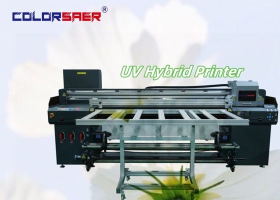 Impresora UV digital a gran velocidad de color Flatbed & Roll To Roll Máquina de impresión híbrida UV