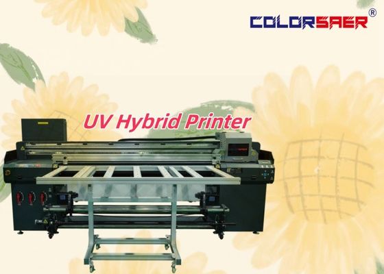 Impresora de inyección de tinta UV para pequeñas empresas de cama plana con impresora híbrida UV de rodillo a rodillo para diferentes materiales