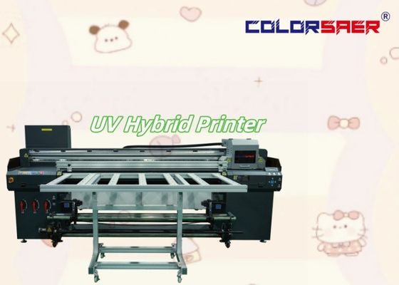 Impresora híbrida de inyección de tinta UV digital Impresión tamaño 1.8m con roll to roll e impresión de forma irregular