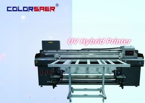 Impresora híbrida de inyección de tinta UV de alta productividad tamaño de impresión 1.8m con rollo a rollo y forma irregular multifunción en venta