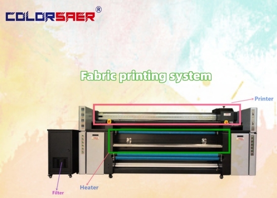 Equipo de impresión textil digital SAER plotter de tela con calefacción y filtro impresora todo en uno