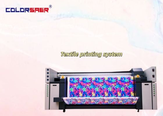 Máquina de impresión textil de gran formato con unidad de fijación calefactor todo en uno trazador de alta velocidad impresora digital multicolor