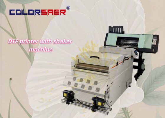 Impresora DTF de 60cm, Impresora de Película PET A3, Máquina de Impresión DTF para Camisetas con Máquina de Sacudido de Polvo