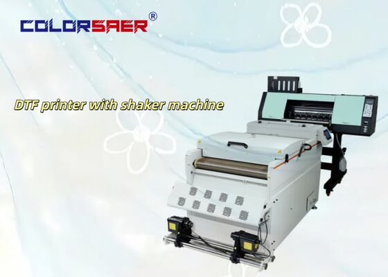 Máquina de impresión DTF de gran formato directa a la película con máquina de batido de polvo 60 cm para ropa y camisetas Tinta DTF