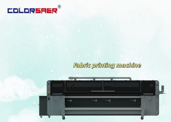 Máquina de impresión de bandera de inyección de tinta digital comercial con ancho de impresión de 3200 mm rollo automático a rollo y doble color CMYK para impresión textil