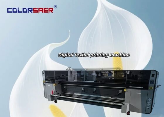 Máquina de impresión digital textil de gran formato SAER de gama alta de 3,2 m de ancho, impresora de tela con 4 cabezales de impresión KJ4B-QL