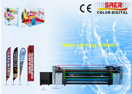 Impresora multicolora de la tela de Digitaces de la bandera de playa con tinta del pigmento