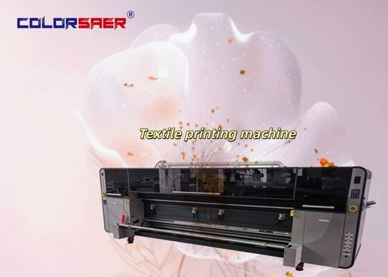 Impresora de tejidos de gran tamaño de 3200 mm con máquina en línea de calentador para materiales de algodón y poliéster Sistema de impresión textil